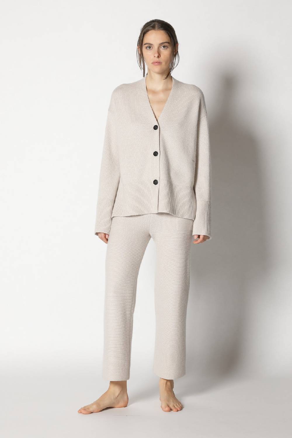 Sminfinity Slouchy Cardigan + Garter Cropped Pants