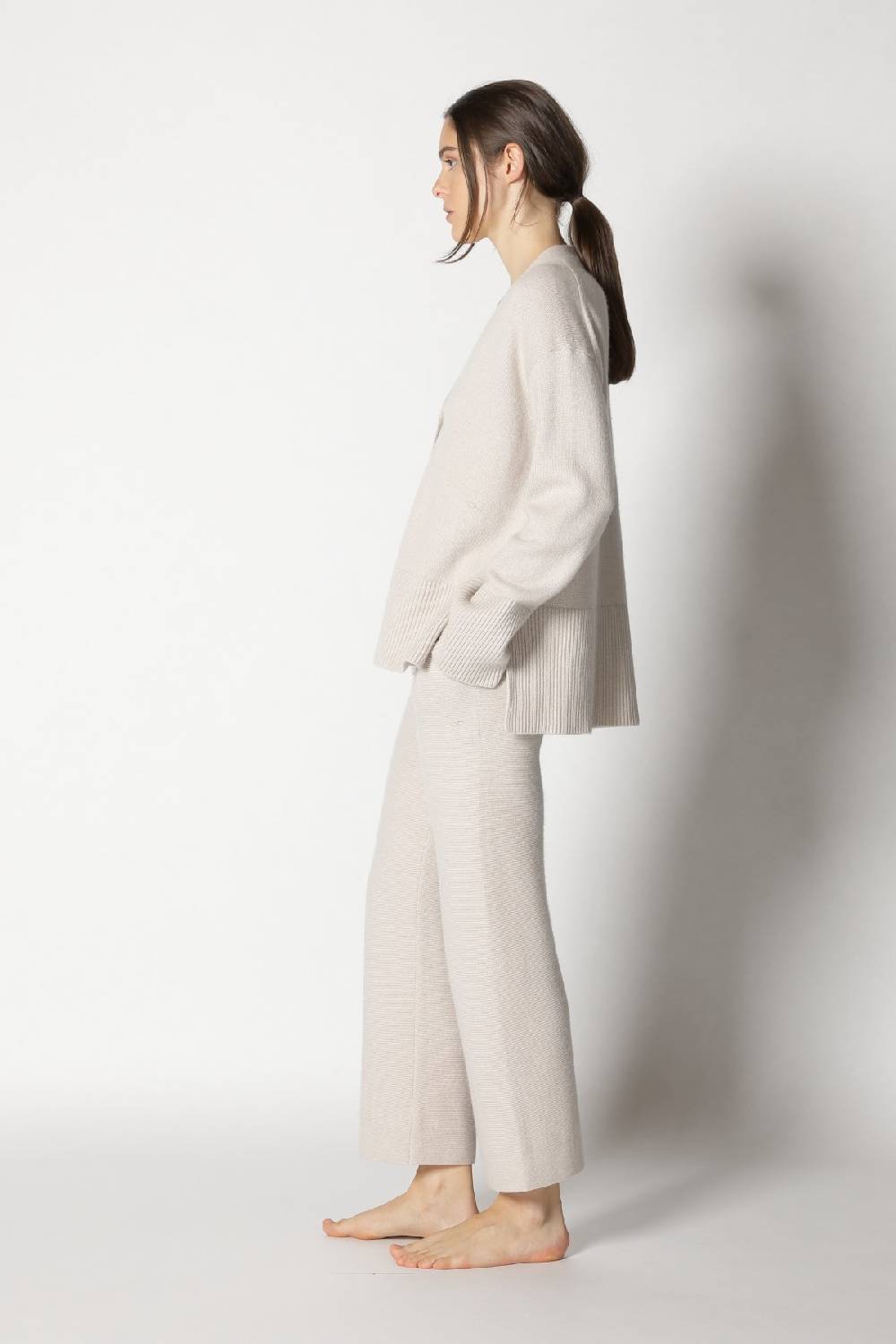 Sminfinity Slouchy Cardigan + Garter Cropped Pants