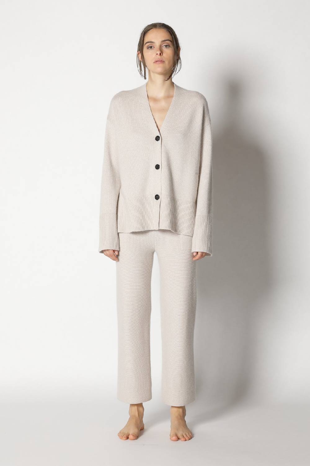 Sminfinity slouchy cardigan + garter cropped pants