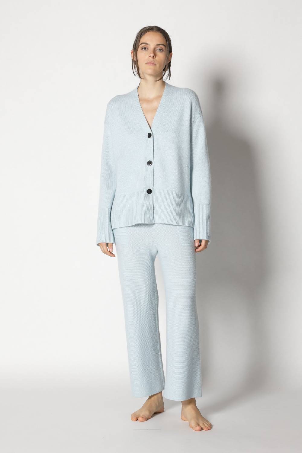 Sminfinity Slouchy Cardigan + Garter Cropped Pants