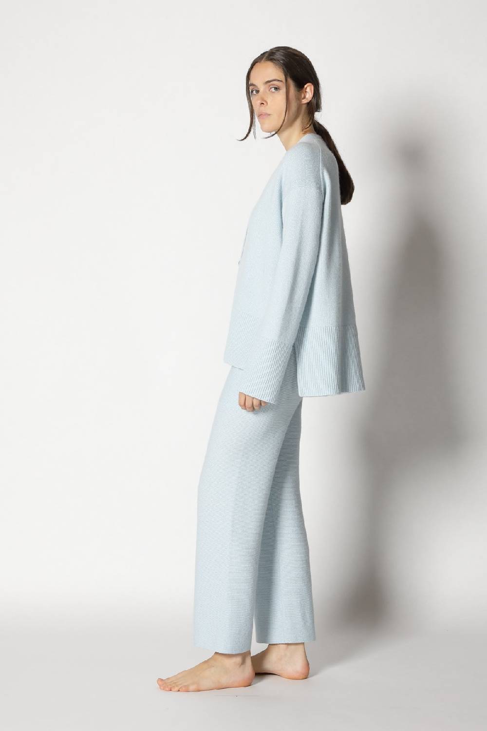 Sminfinity Slouchy Cardigan + Garter Cropped Pants