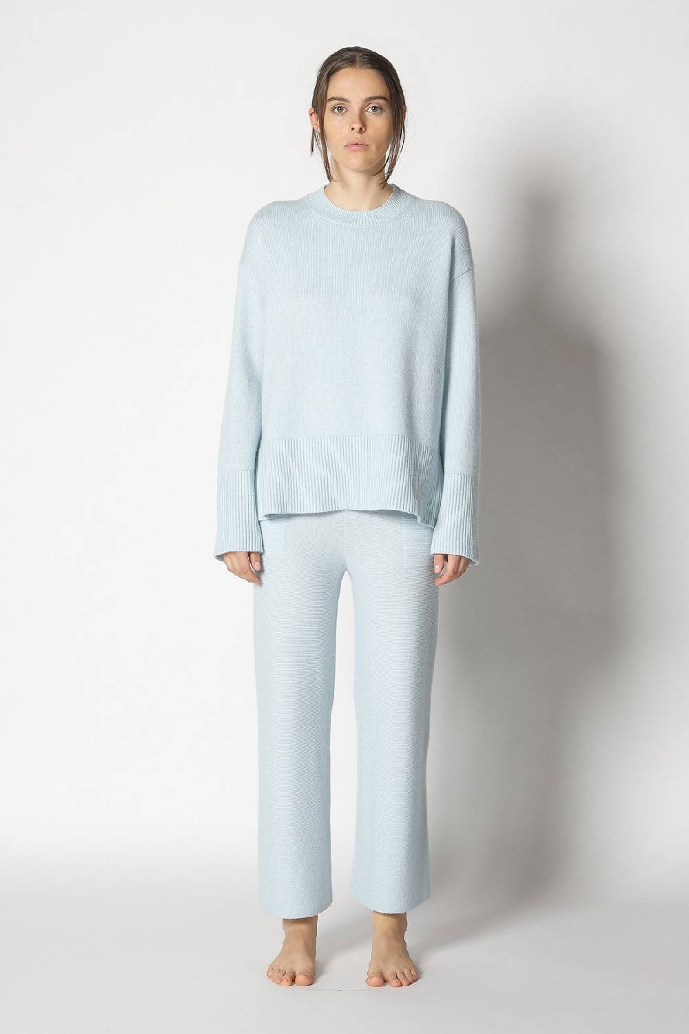 Sminfinity slouchy crew + garter cropped pants