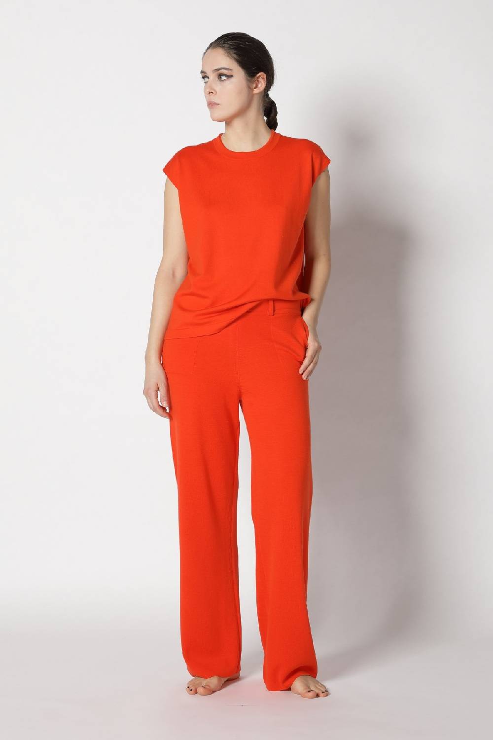 Sminfinity stretchy shell top + milano palazzo pants