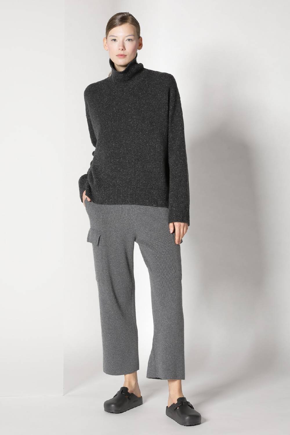 Sminfinity tweed turtle jumper + chilly cargo pants