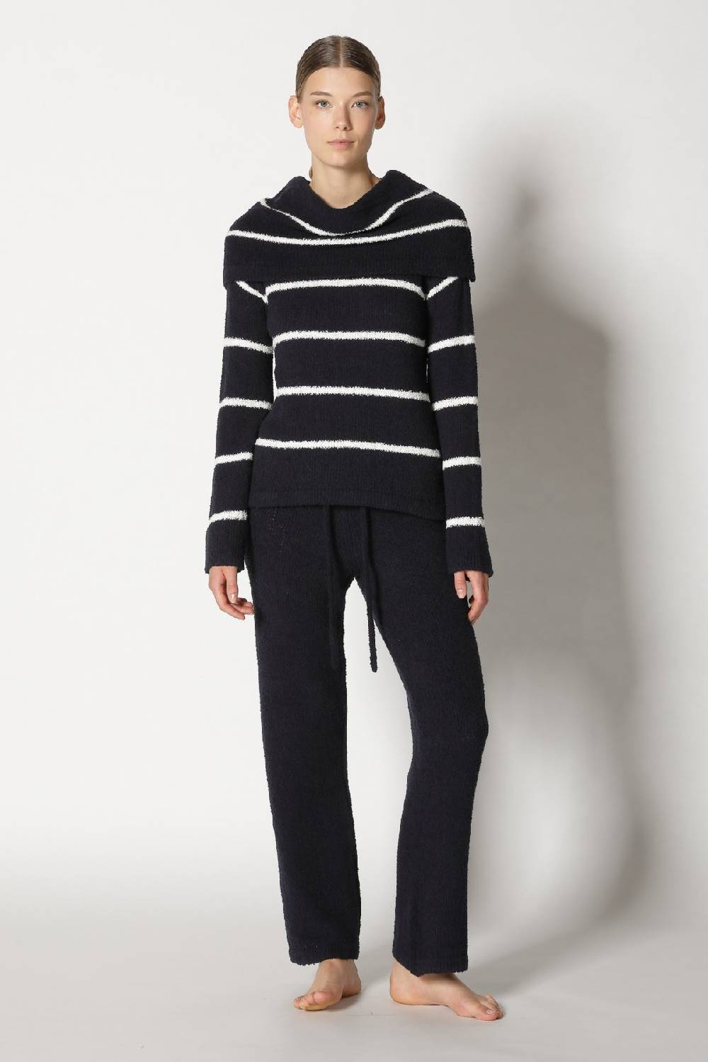 Sminfinity terry tropic stripe drape jumper + terry tropic pants