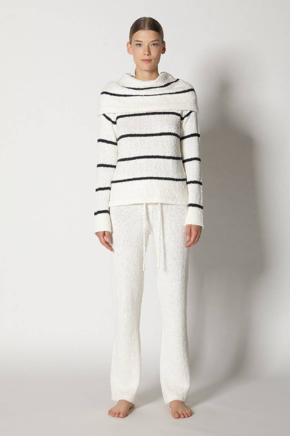 Sminfinity terry tropic stripe drape jumper + terry tropic pants