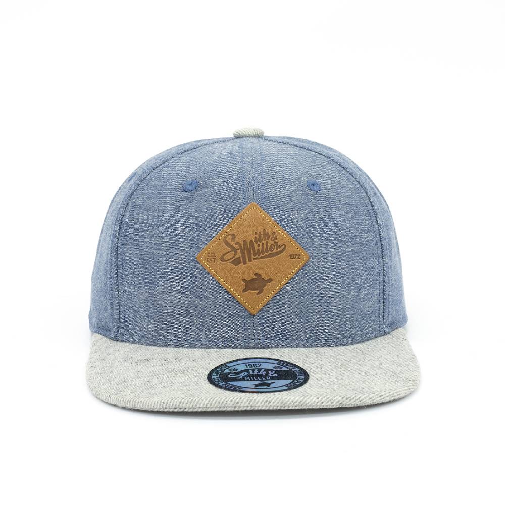 Smith & Miller Autumn Glory Unisex Snapback Cap, Denim - Grey