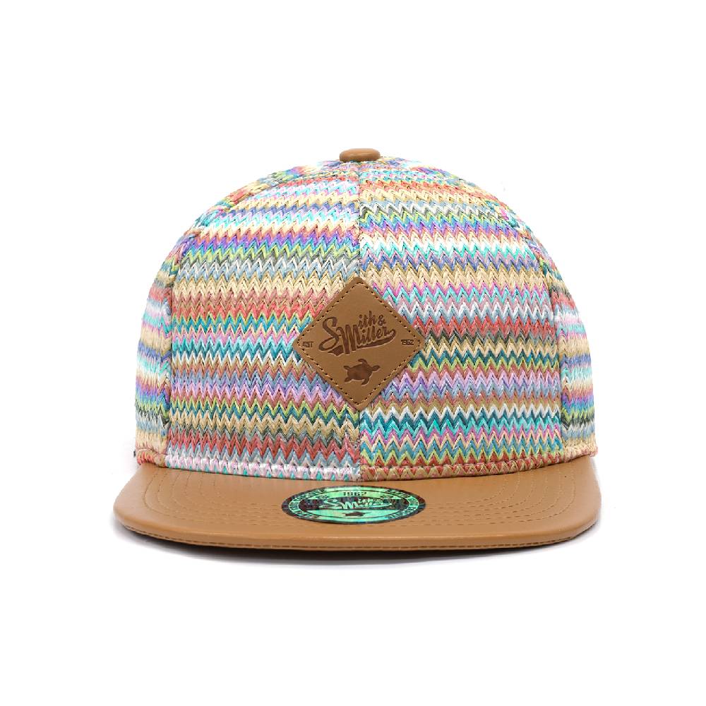 Smith & Miller Bast Flat Unisex Snapback Cap, Multicolor - Brown