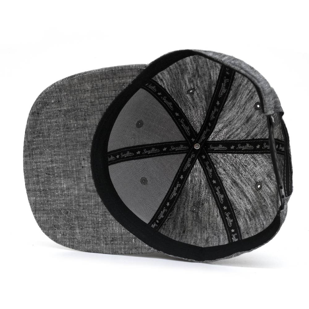 Smith & Miller Delano Unisex Snapback Cap, Heather Anthracite