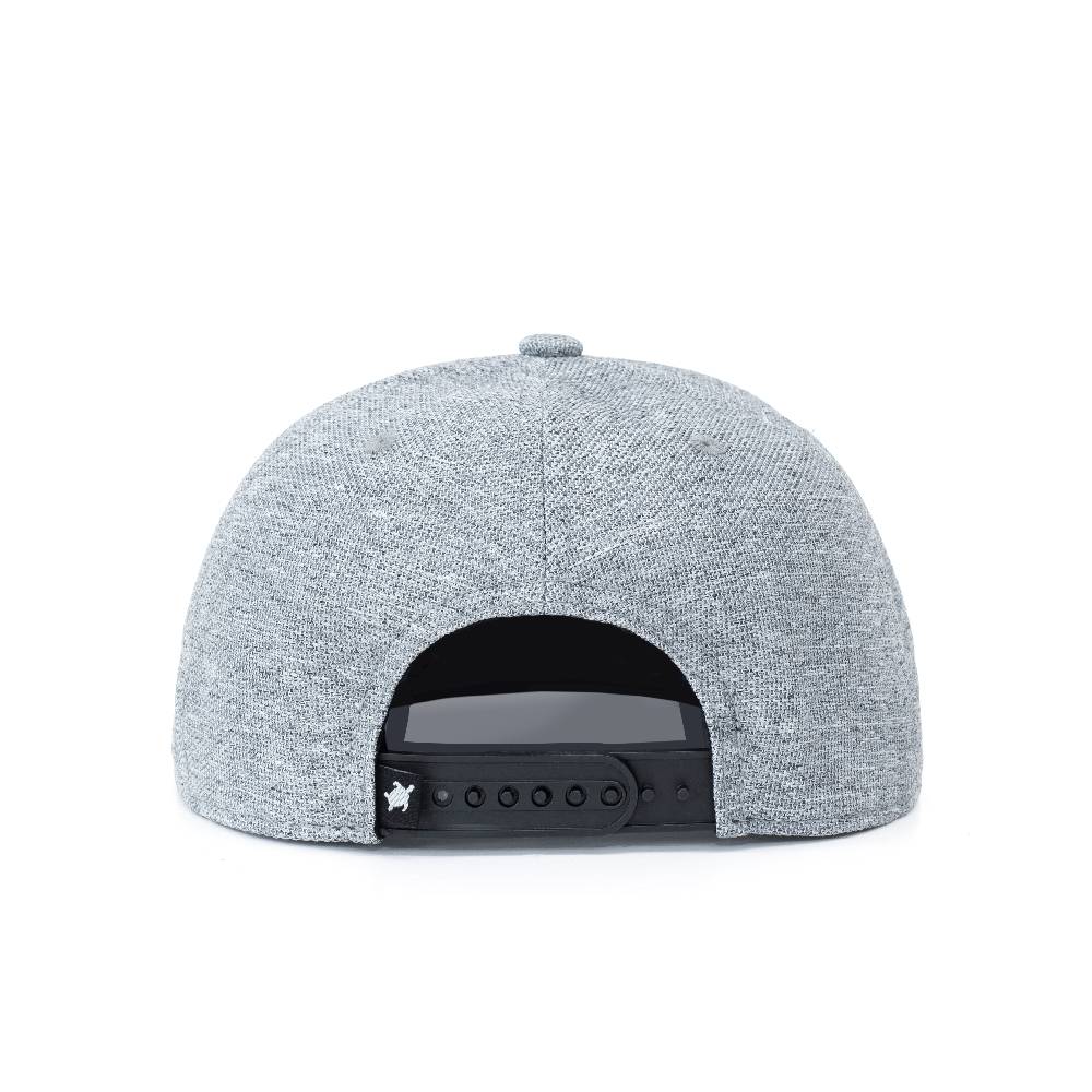 Smith & Miller Gabbs Unisex Snapback Cap, Heather Light Grey-black