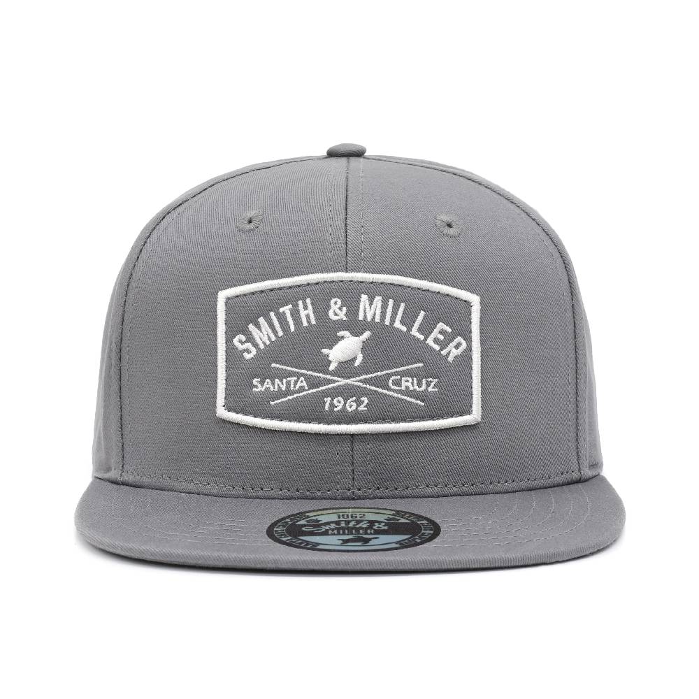 Smith & Miller Lambert Unisex Flat Snapback Cap, Charcoal