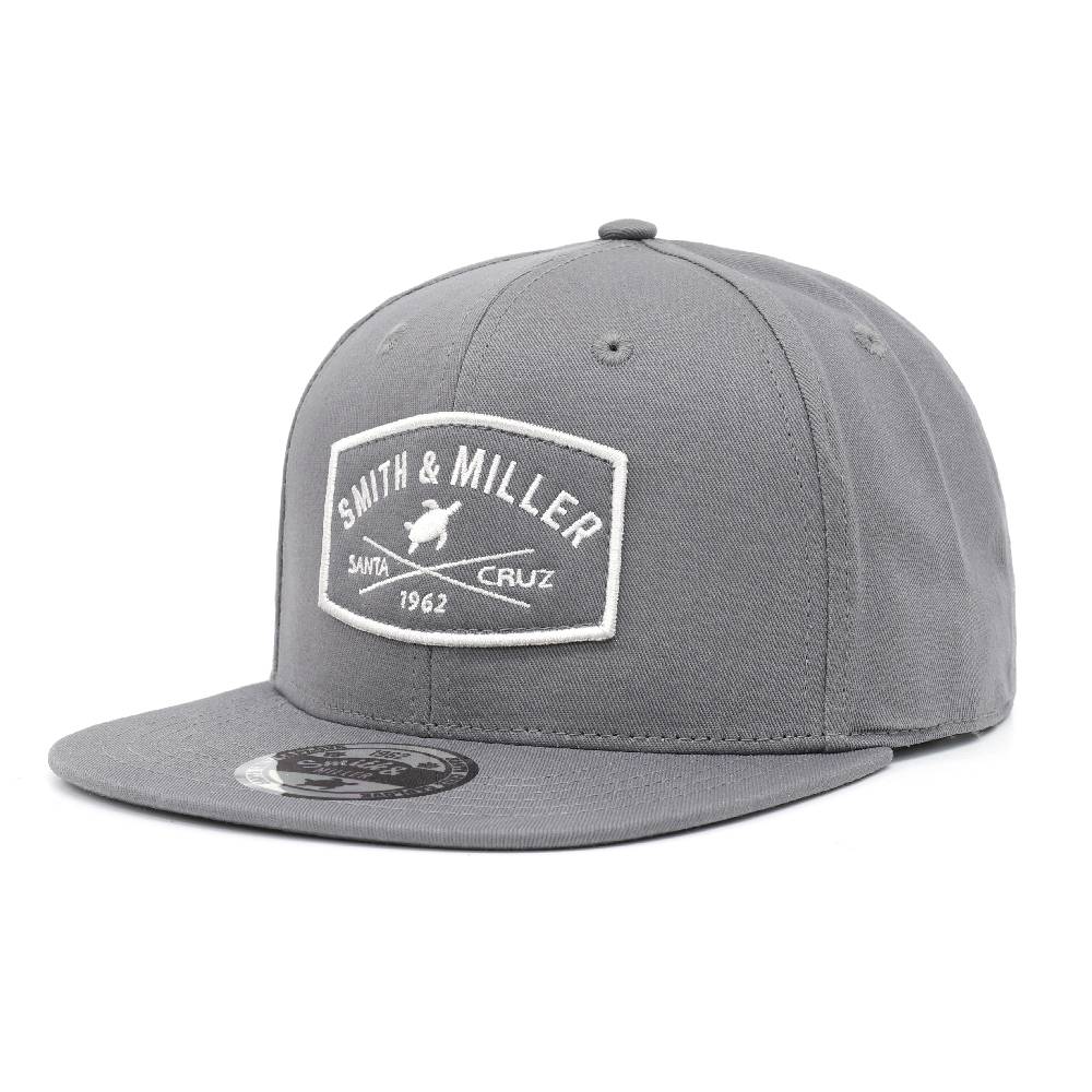 Smith & Miller Lambert Unisex Flat Snapback Cap, charcoal