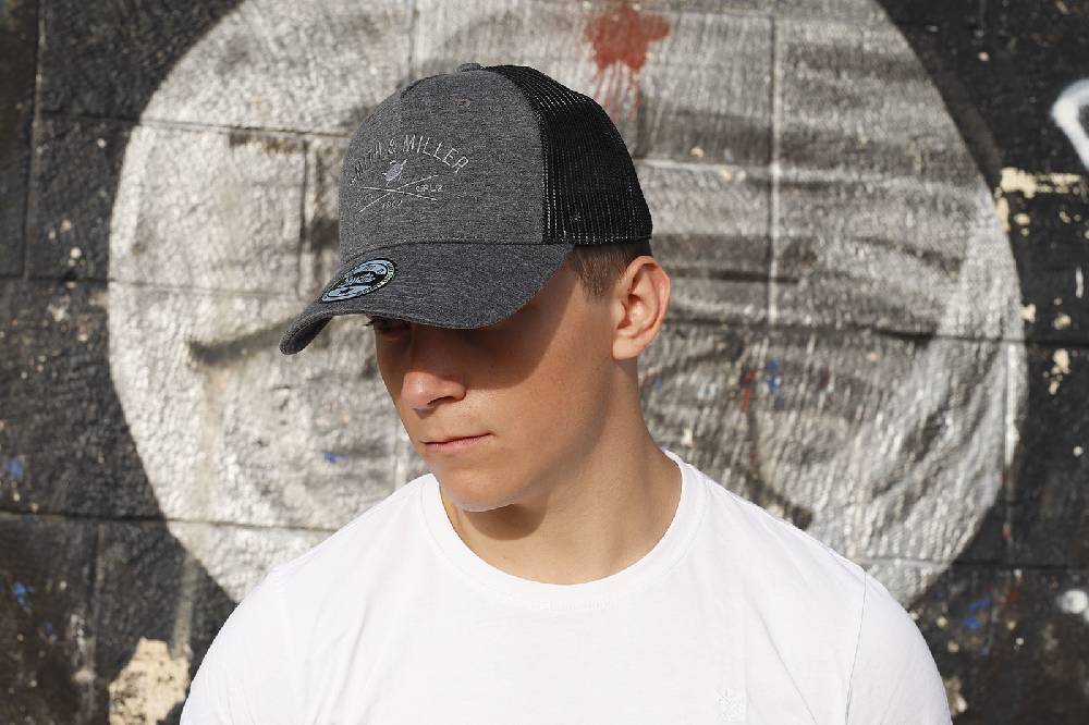 Smith & Miller Pico Rivera Unisex Trucker Cap, Heather Black