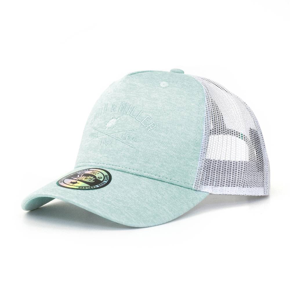 Smith & Miller Pico Rivera Unisex Trucker Cap, heather mint