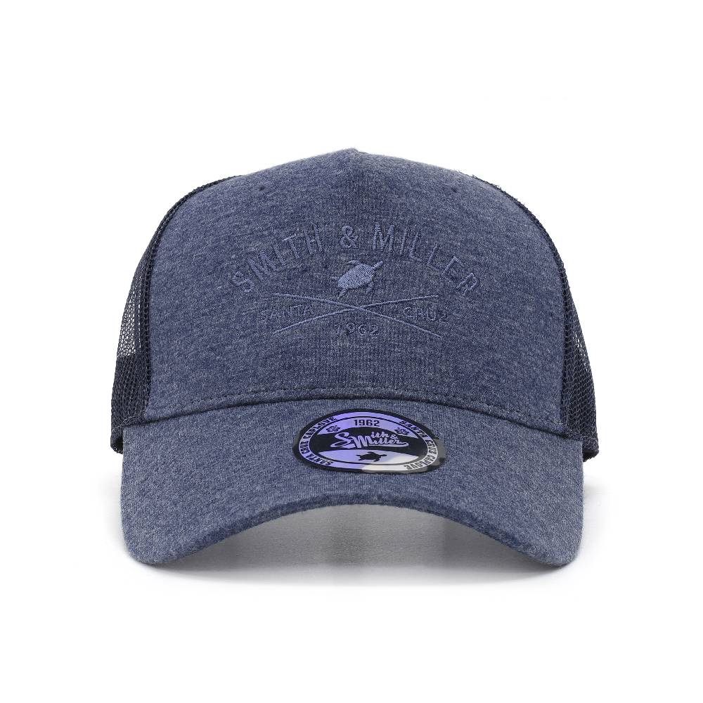Smith & Miller Pico Rivera Unisex Trucker Cap, Heather Navy