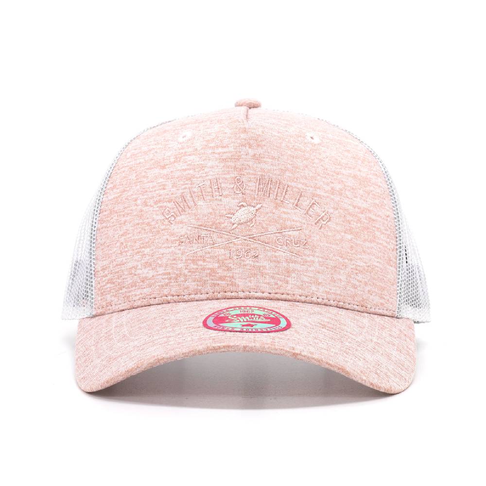 Smith & Miller Pico Rivera Women Trucker Cap, Heather Lt.pink - White