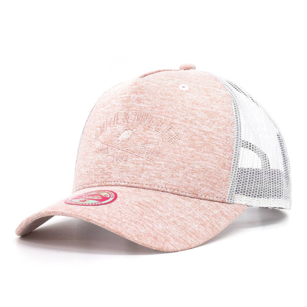 Smith & Miller Pico Rivera Women Trucker Cap, heather lt.pink - white