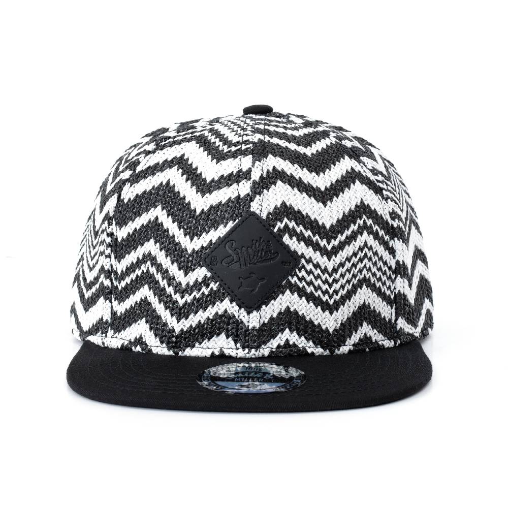 Smith & Miller Bast Flat Unisex Snapback Cap, Black