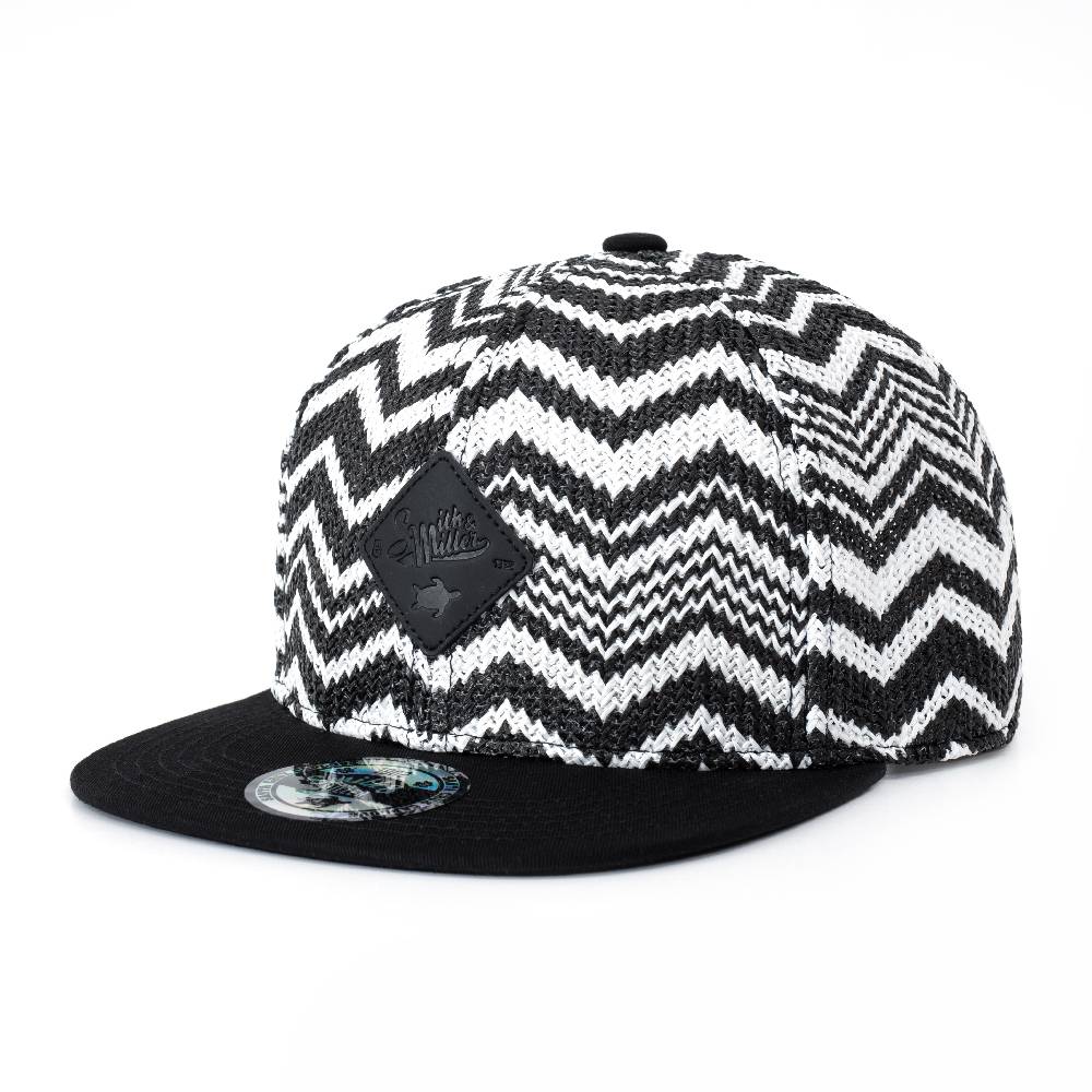 Smith & Miller Bast Flat Unisex Snapback Cap, black