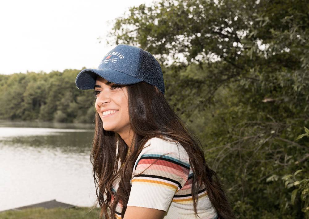 Smith & Miller Dawes Unisex Trucker Cap, Denim - Navy