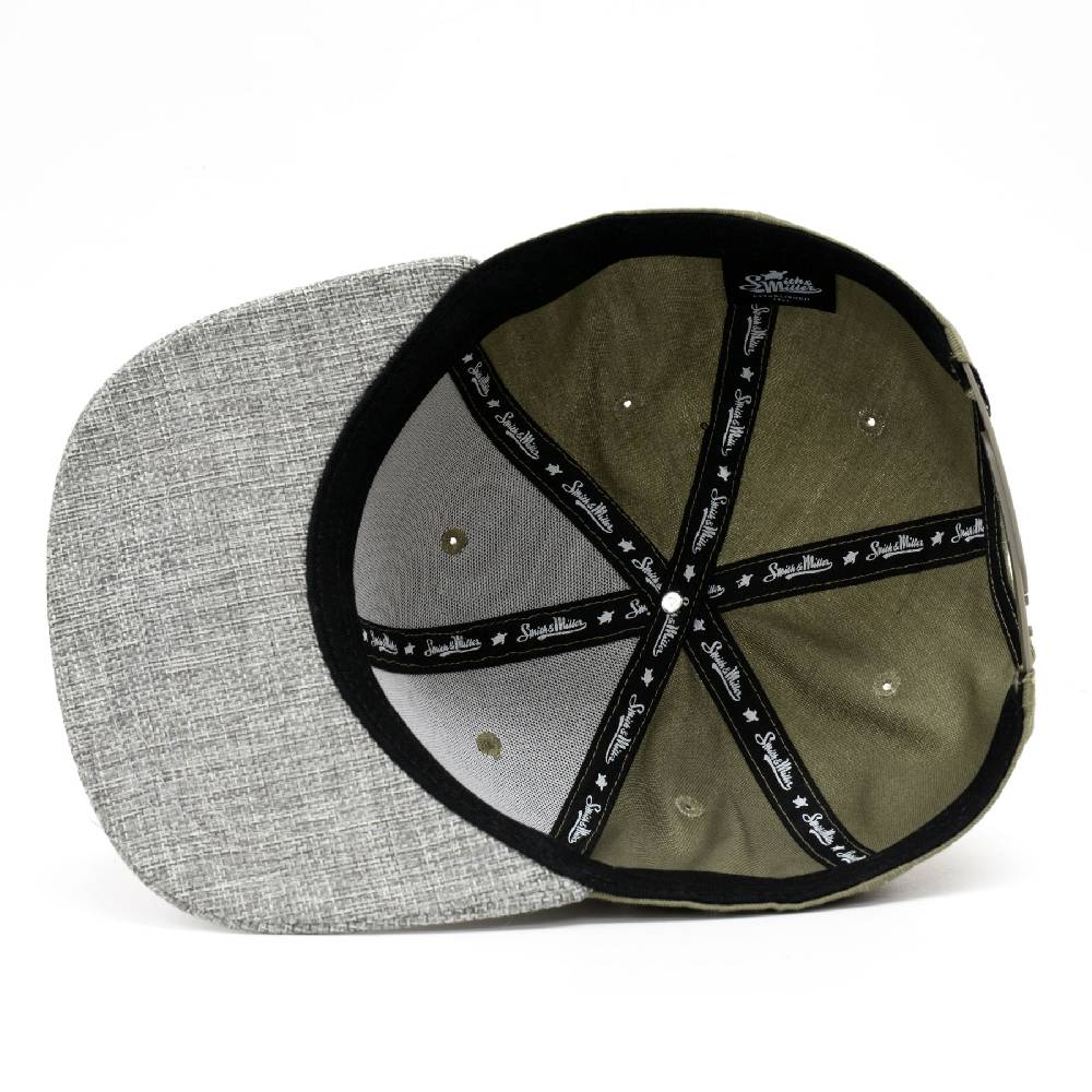 Smith & Miller Ollado Unisex Snapback Cap, Olive