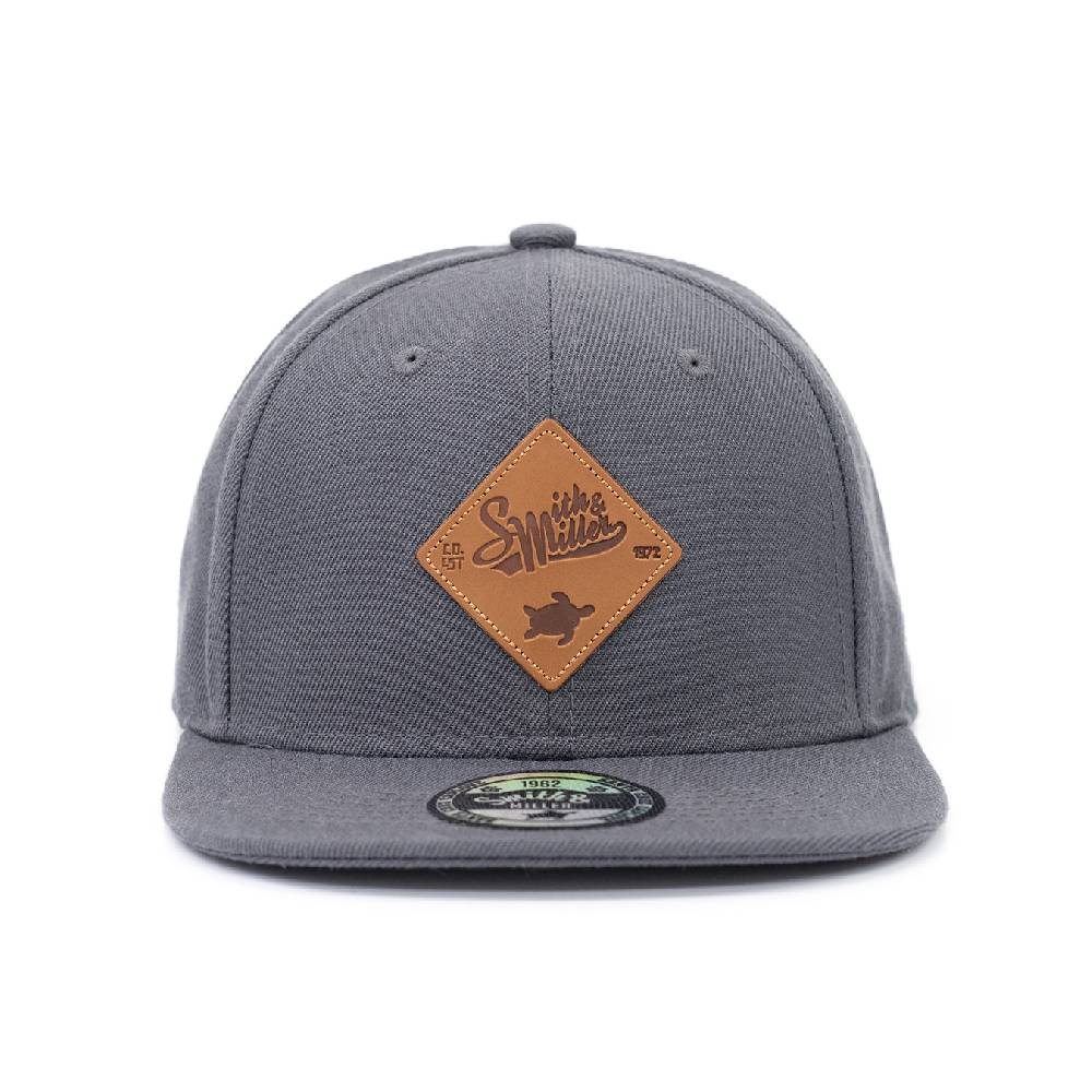 Smith & Miller Snap Unisex Snapback Cap, Charcoal