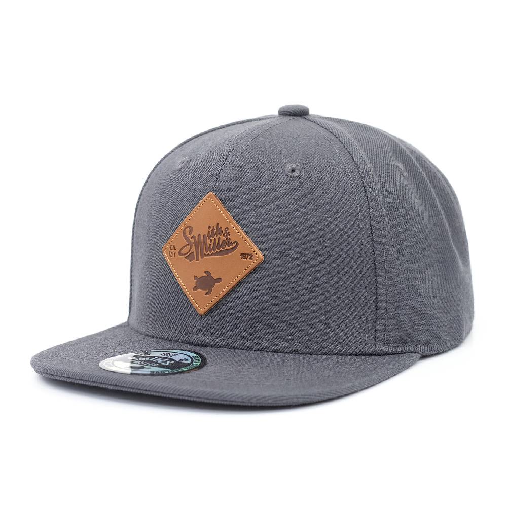 Smith & Miller Snap Unisex Snapback Cap, charcoal