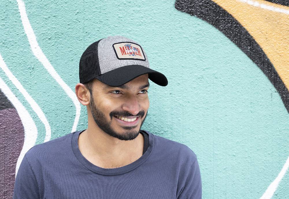 Smith & Miller Varnado Unisex Trucker Cap, Grey-black