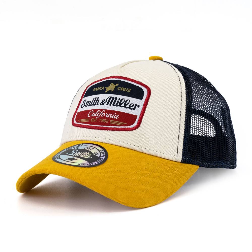 Smith & Miller Vicent Unisex Trucker Cap, stone - mango