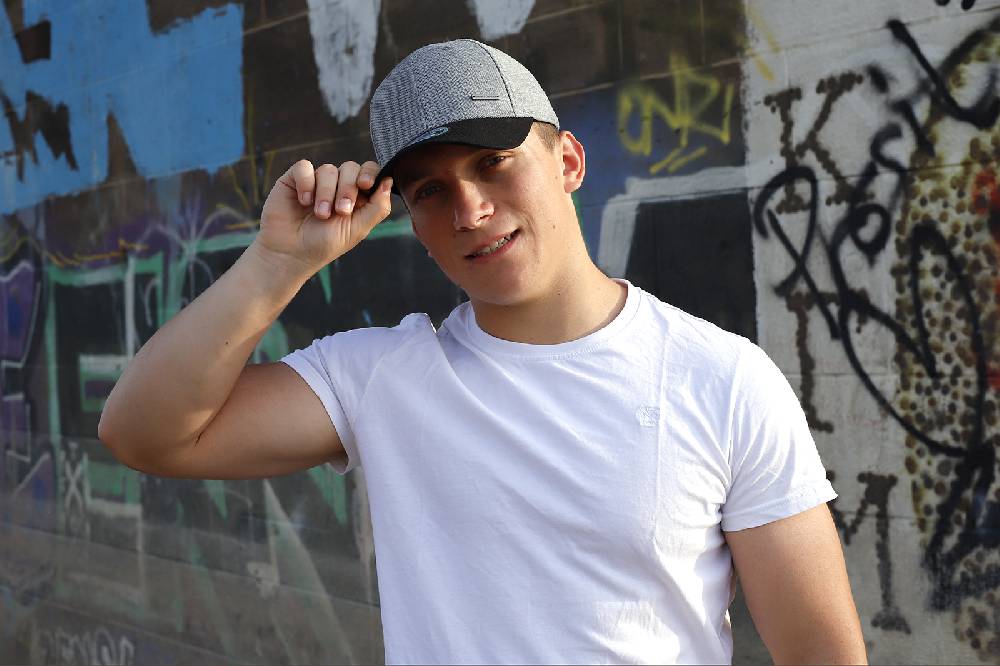 Smith & Miller Tencel Curved Cap, Heather Lt.grey - Black