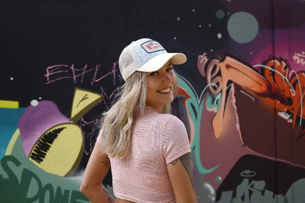 Smith & Miller Varnado Unisex Trucker Cap, Lt. Blue-off White