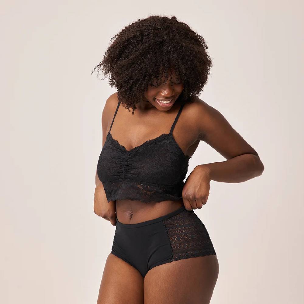 Snocks High Waist Hipster Panties Mit Spitze Aus Bio-Baumwolle