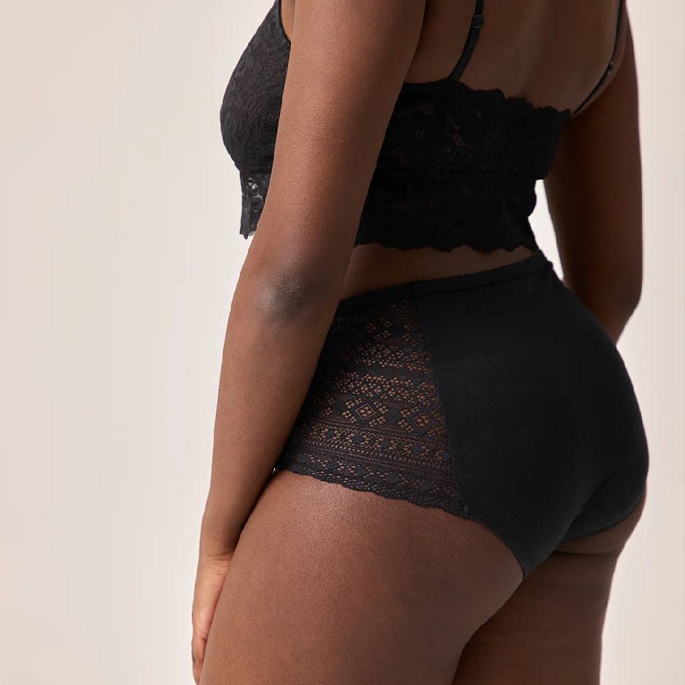 Snocks High Waist Hipster Panties Mit Spitze Aus Bio-Baumwolle