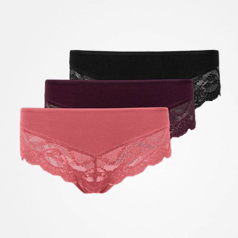 Snocks Hipster Panties mit Spitze aus Bio-Baumwolle