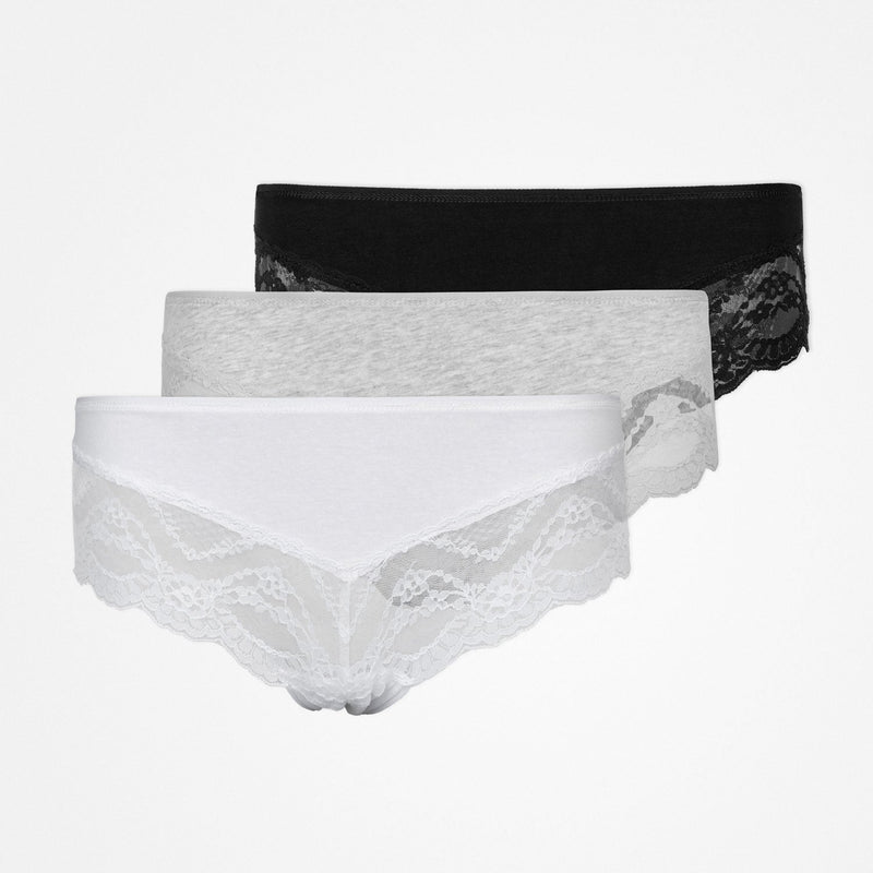 Snocks Hipster Panties mit Spitze aus Bio-Baumwolle