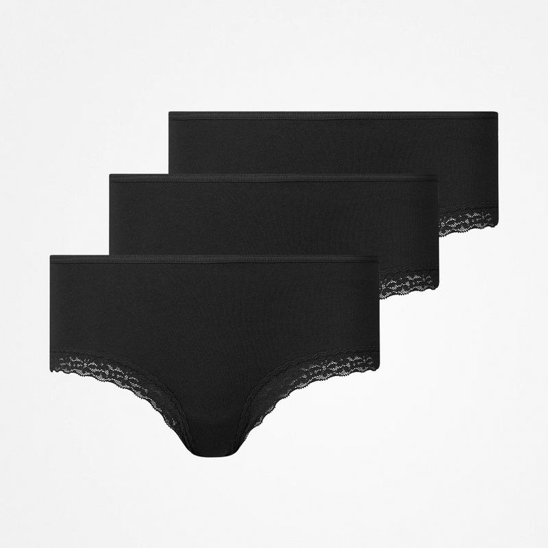 Snocks Hipster Panties mit Spitze aus Bio-Baumwolle