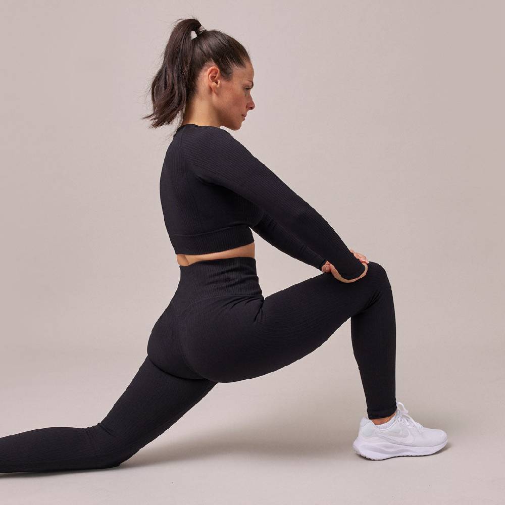 Snocks Gerippte Leggings Aus Recyceltem Polyamid