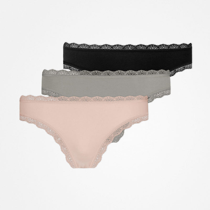 Snocks Tangas mit Spitze aus Bio-Baumwolle
