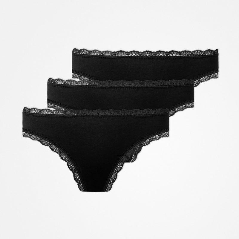 Snocks Tangas mit Spitze aus Bio-Baumwolle