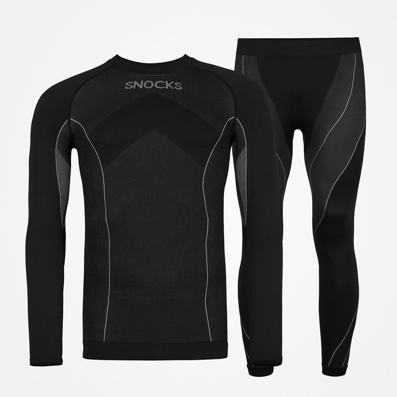 Snocks Thermounterwäsche Herren mit Daumenloch aus recyceltem Polyester