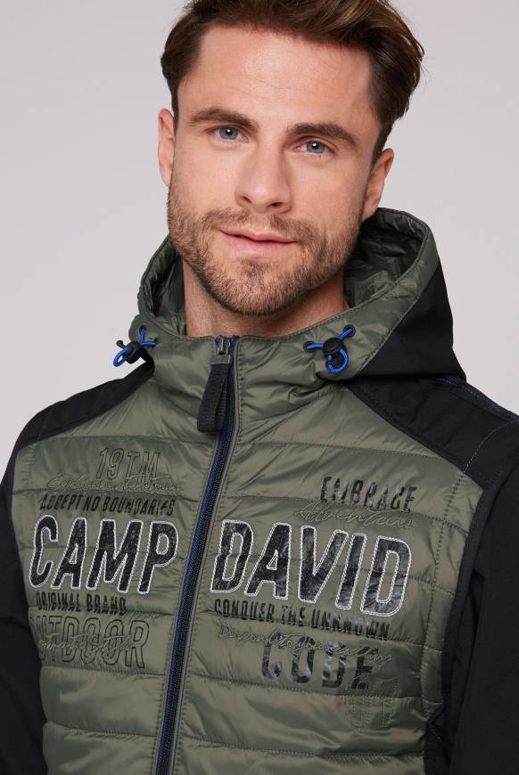 Soccx 2-in-1 Softshelljacke Mit Abtrennbaren Ärmeln Forest Khaki / Black