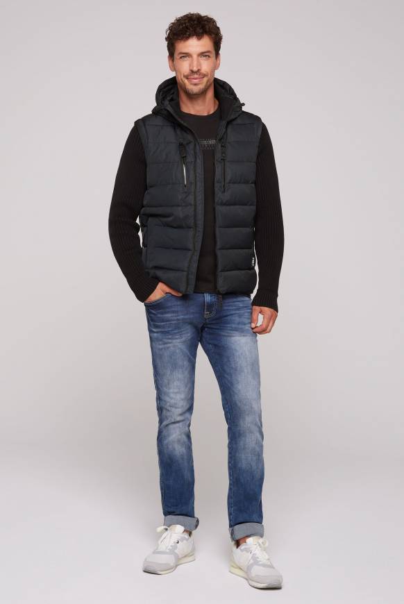 Soccx 2-in-1 Steppweste Mit Abtrennbaren Ärmeln Blue Navy