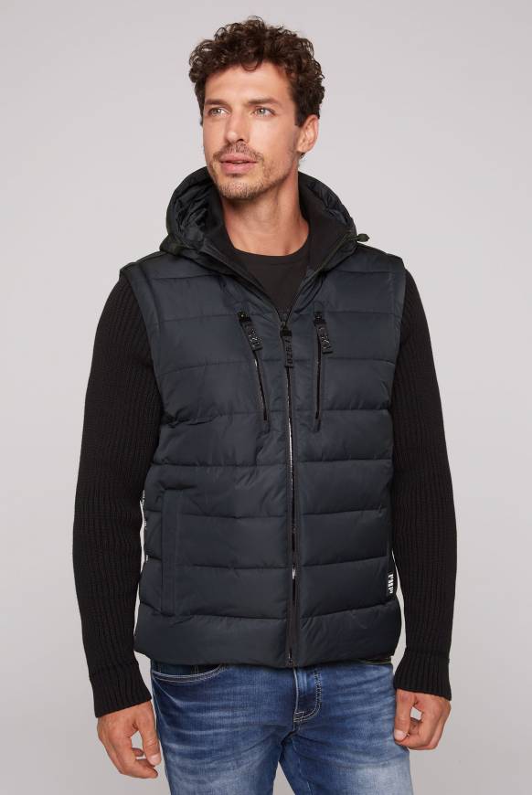 Soccx 2-in-1 Steppweste mit abtrennbaren Ärmeln blue navy