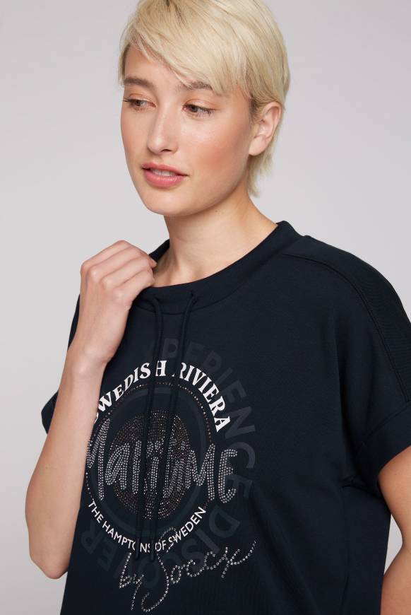 Soccx Ärmelloses Shirt Mit Artwork Aus Schmucksteinen Blue Navy