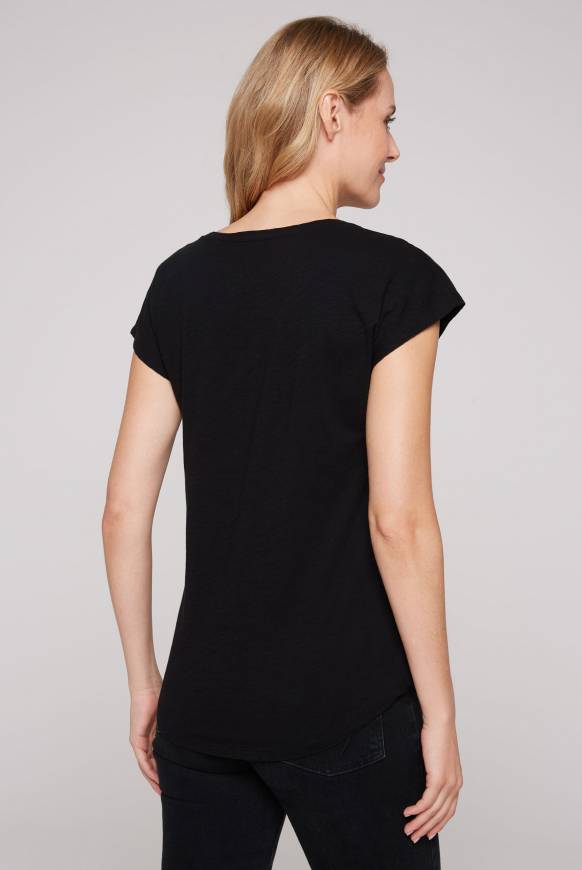 Soccx Ärmelloses Shirt Mit V-Ausschnitt Und Artwork Black