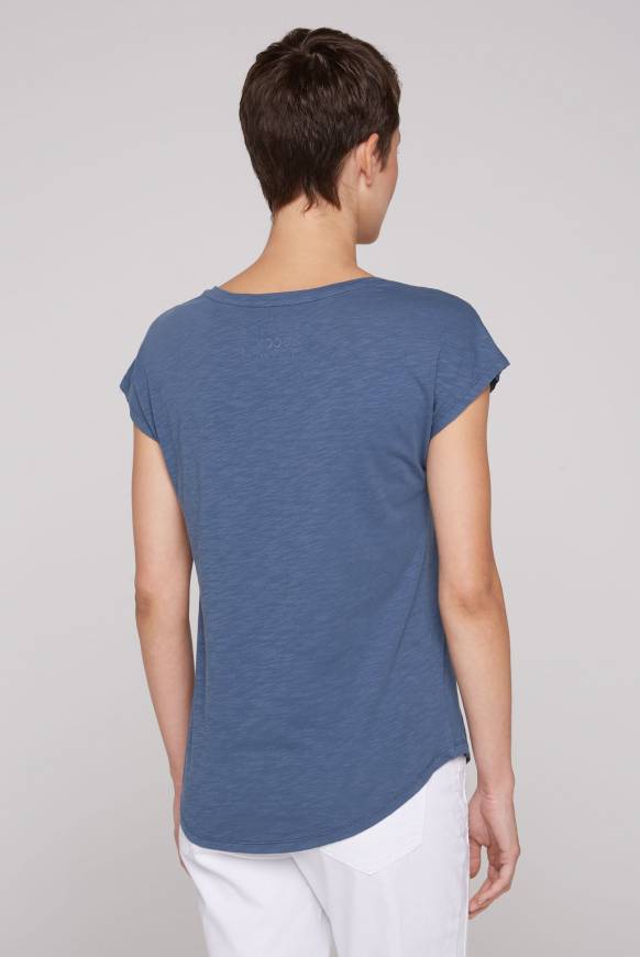 Soccx Ärmelloses Shirt Mit V-Ausschnitt Und Artwork Blue Haze