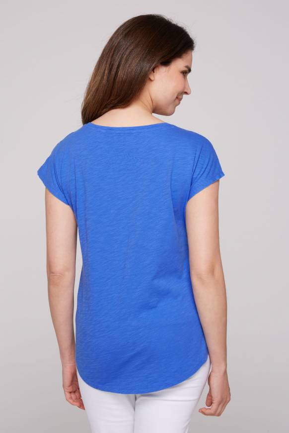 Soccx Ärmelloses Shirt Mit V-Ausschnitt Und Artwork Deep Sky