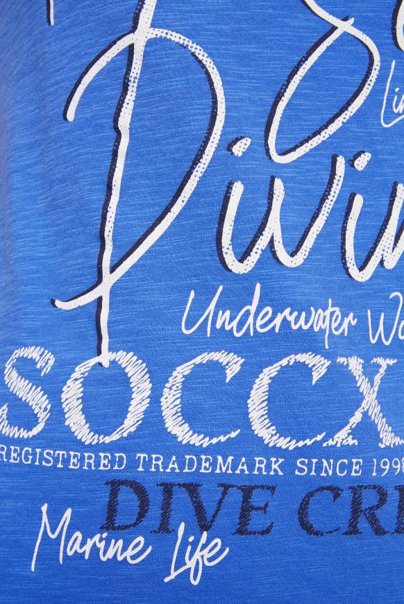 Soccx Ärmelloses Shirt Mit V-Ausschnitt Und Artwork Deep Sky