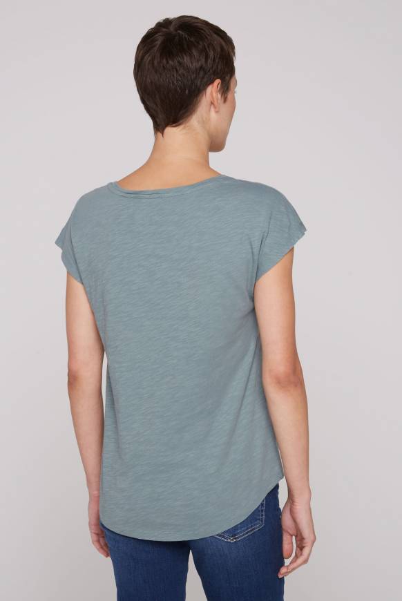 Soccx Ärmelloses Shirt Mit V-Ausschnitt Und Artwork Grey Green