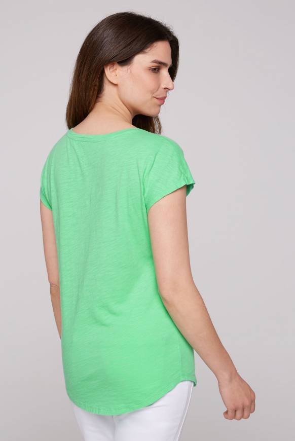 Soccx Ärmelloses Shirt Mit V-Ausschnitt Und Artwork Regatta Green